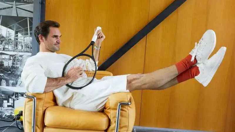 federer e l'azienda di scarpe on 5