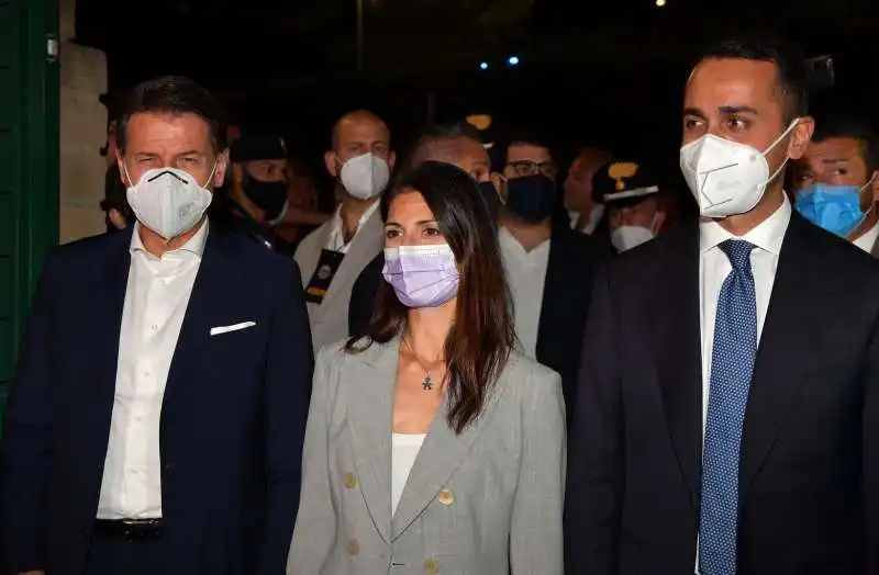 giuseppe conte  virginia raggi  luigi di maio  foto di bacco (7)