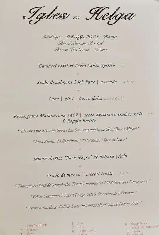 il menu dell aperitivo