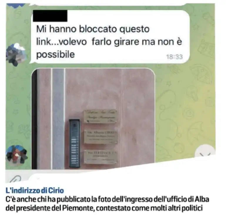 insulti e minacce sul canale telegram basta dittatura  2