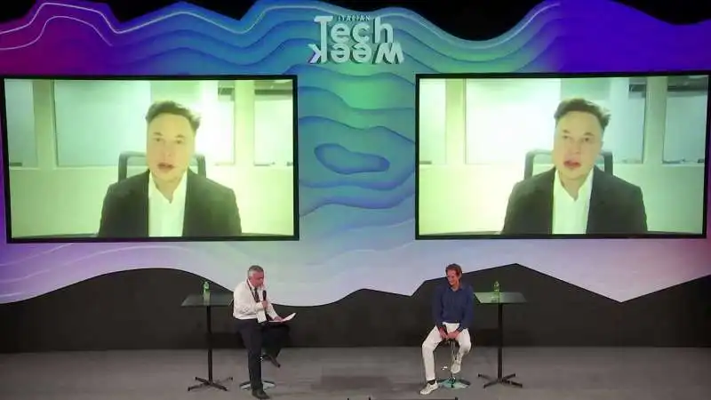 john elkann ed elon musk all’italian tech week 5