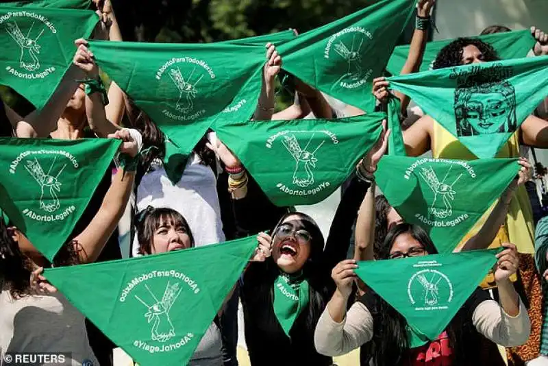 Manifestazione pro aborto in Messico