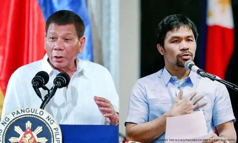 manny pacquiao con il presidente delle filippine duterte 6