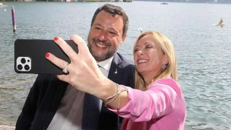 matteo salvini e giorgia meloni a cernobbio  1