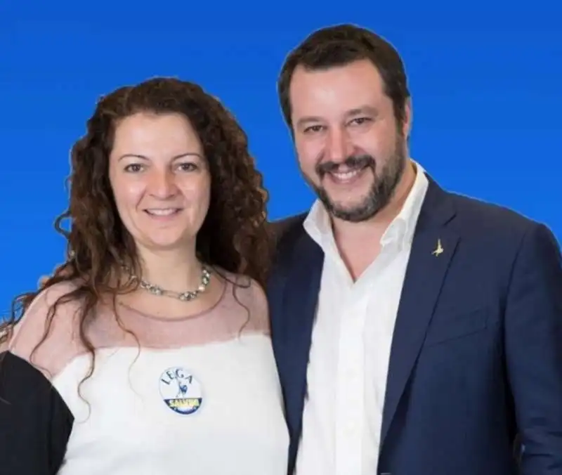 roberta ferrero con matteo salvini