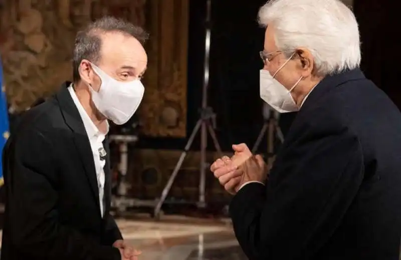 roberto benigni e sergio mattarella