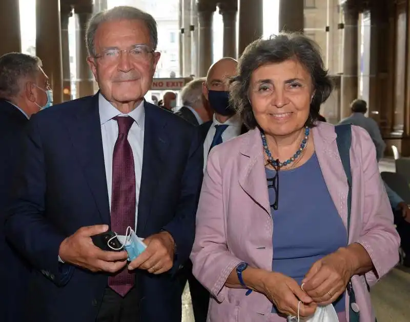 romano prodi con la moglie flavia  foto di bacco