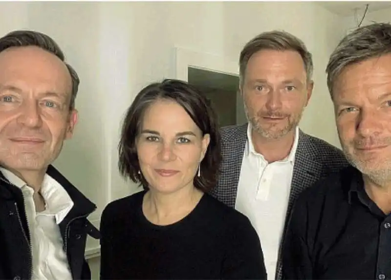 VOLKER WISSING, ANNALENA BAERBOCK, CHRISTIAN LINDNER, ROBERT HABECK