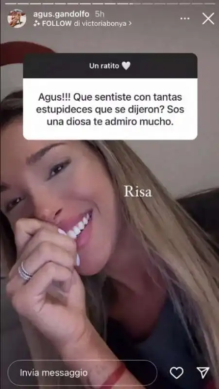 agustina gandolfo smentisce le voci di una crisi con lautaro martinez 