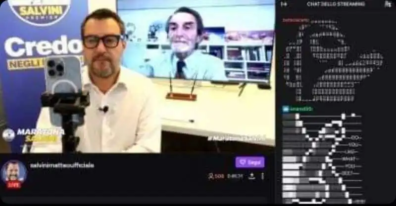 cazzi in chat live salvini