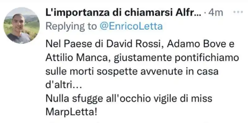 commenti al tweet di enrico letta sulla morte di maganov   6