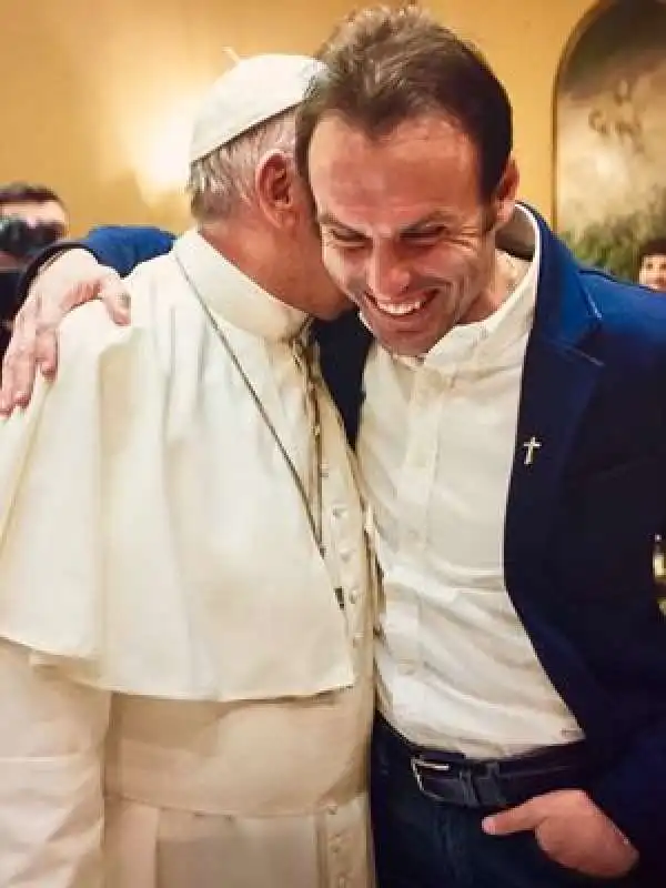 don marco pozza con bergoglio 