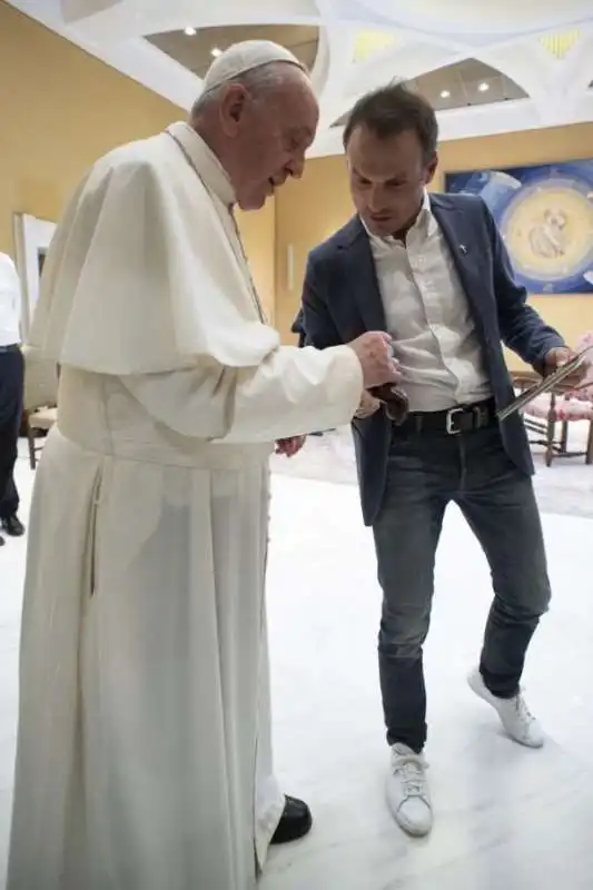 don marco pozza con bergoglio       