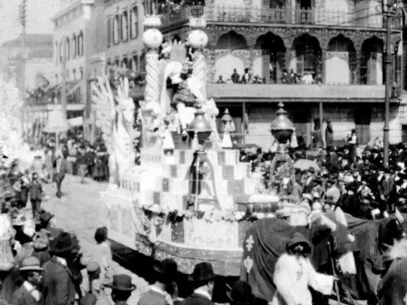 filmato del carnevale di new orleans nel 1898 