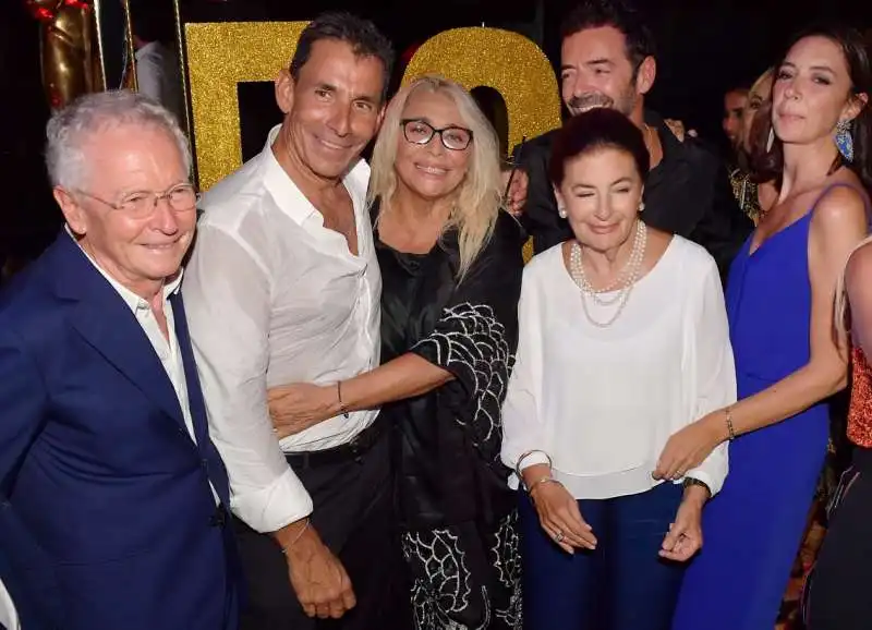 franco matano  riccardo mannino mara venier  alberto e luisa matano con la mamma marisa faga  foto di bacco