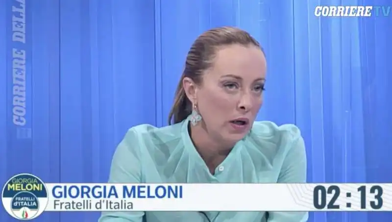 giorgia meloni confronto con enrico letta al corriere della sera1