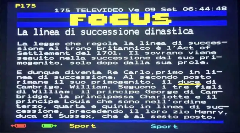 IL DUCE DI CAMBRIDGE SUL TELEVIDEO RAI 