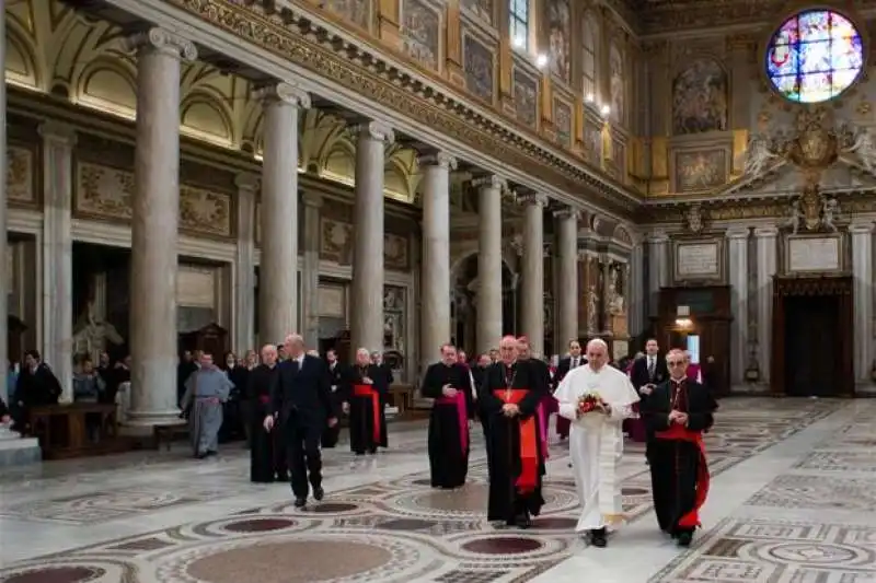 il papa a santa maria maggiore roma