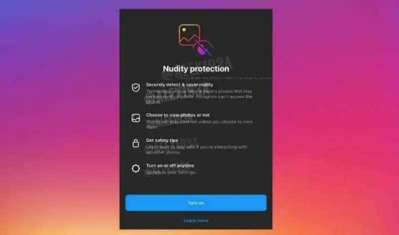 INSTAGRAM NUDITY PROTECTION