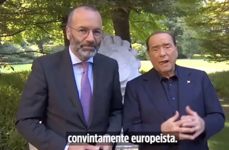 manfred weber  silvio berlusconi  