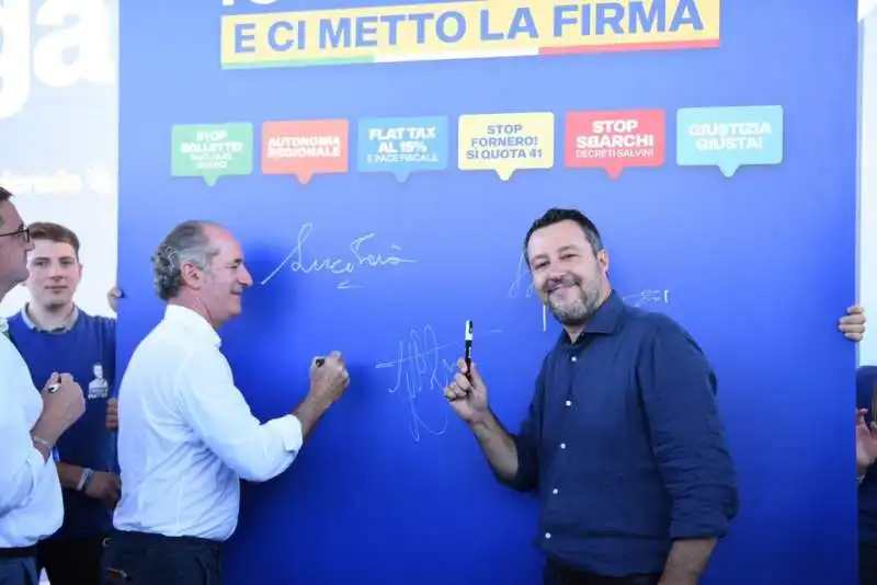 matteo salvini luca zaia pontida 2022