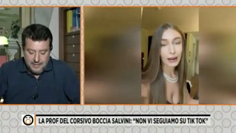 matteo salvini parla in corsivo a fuori dal coro2