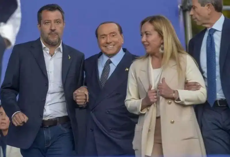 SALVINI BERLUSCONI MELONI LUPI