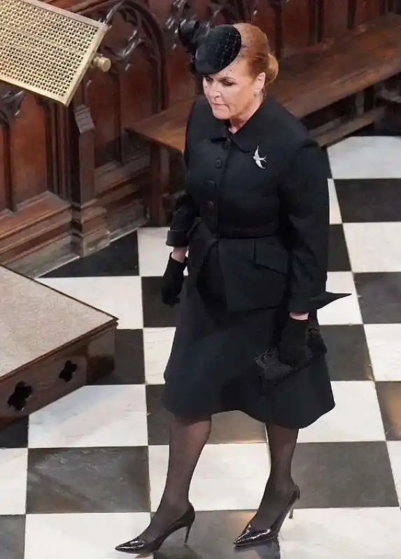 sarah ferguson al funerale della regina elisabetta