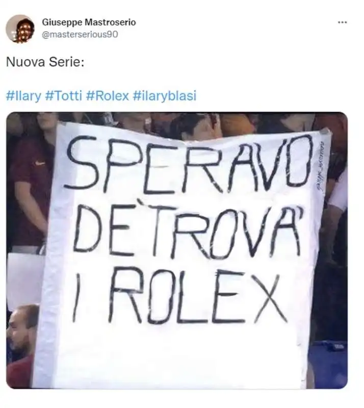 tweet totti ilary   6