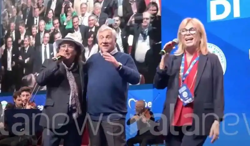 al bano antonio tajani e rita dalla chiesa   berlusconi day   