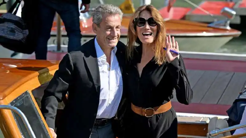 carla bruni e nicolas sarkozy a venezia