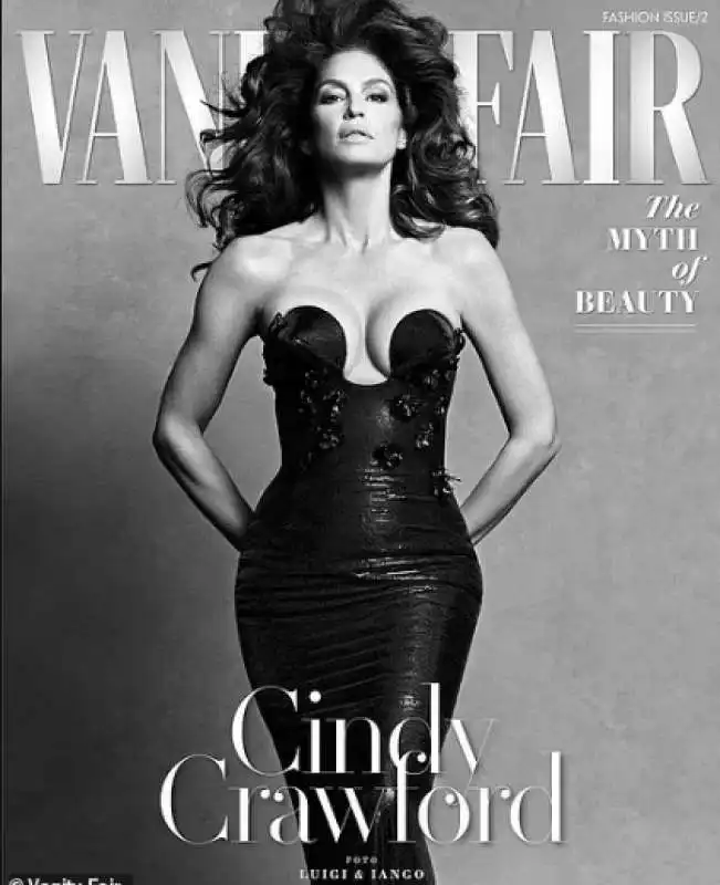 cindy crawford  sulla copertina di vanity fair