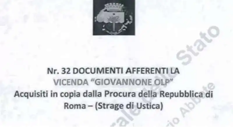 DOCUMENTI DESECRETATI SU USTICA