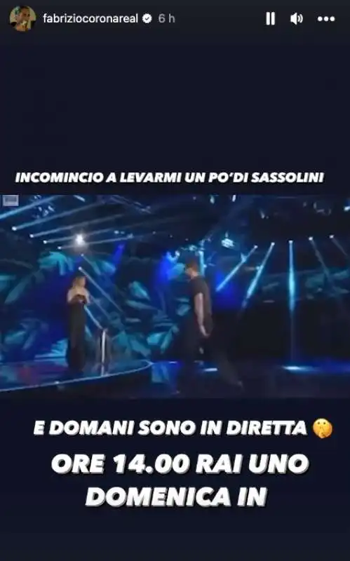 FABRIZIO CORONA ANNUNCIA LA SUA OSPITATA A DOMENICA IN