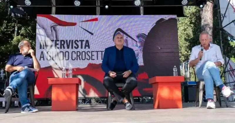 fabrizio desposito - guido crosetto - peter gomez  alla festa del fatto quotidiano