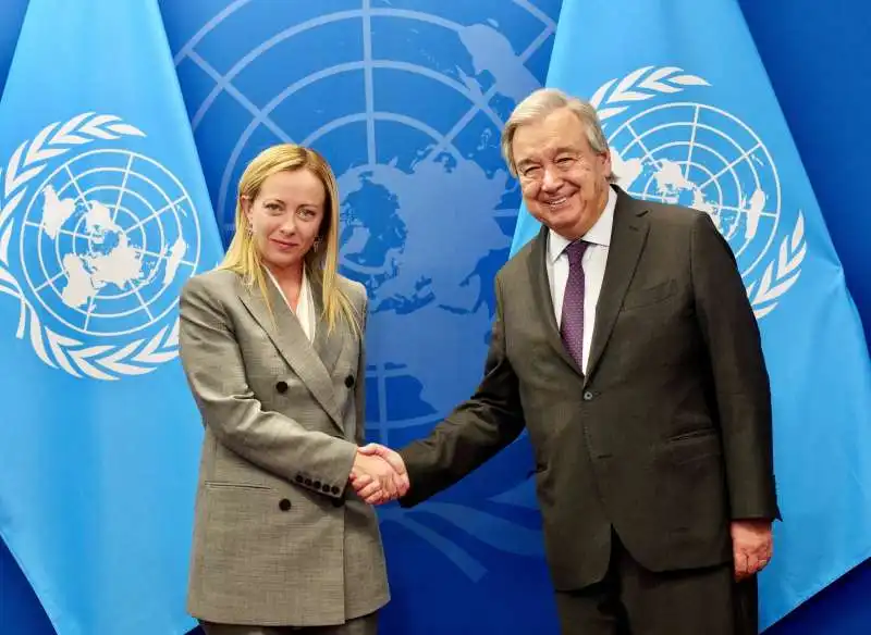 giorgia meloni antonio guterres alle nazioni unite - 3