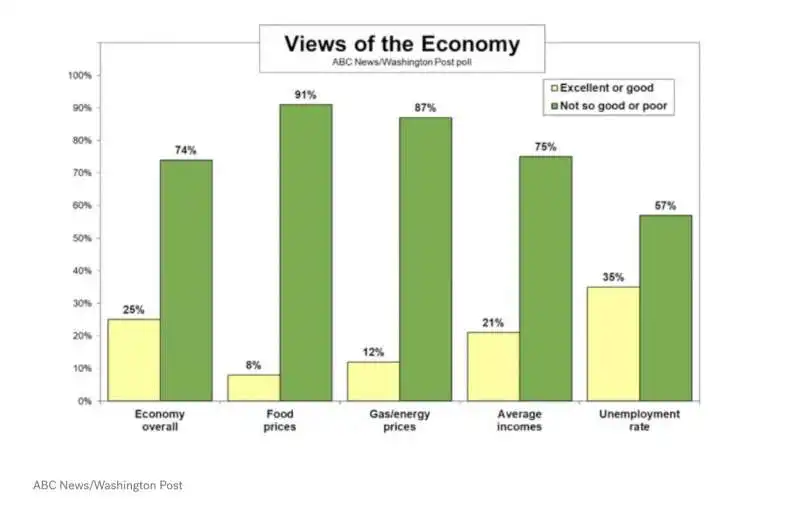 LO STATO DELL ECONOMIA SECONDO GLI AMERICANI - SONDAGGIO ABC WASHINGTON POST  