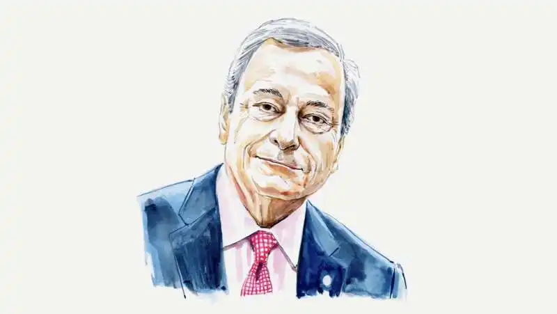 MARIO DRAGHI - ILLUSTRAZIONE THE ECONOMIST