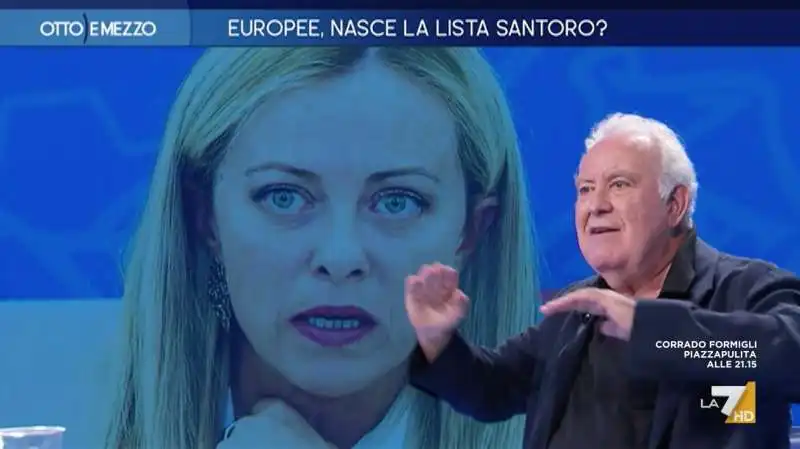 michele santoro attacca giorgia meloni a otto e mezzo  1