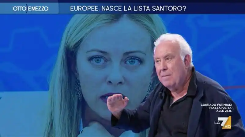 michele santoro attacca giorgia meloni a otto e mezzo  2