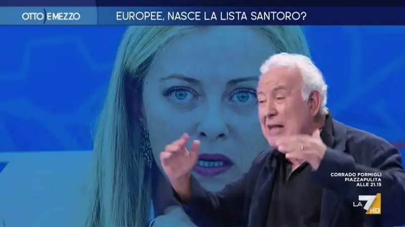 michele santoro attacca giorgia meloni a otto e mezzo  3