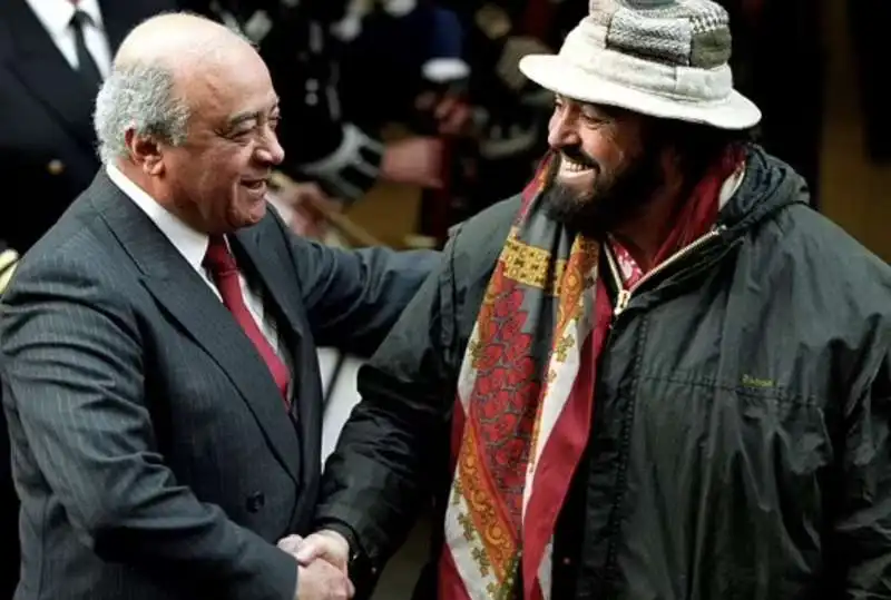 mohamed al fayed  con pavarotti 