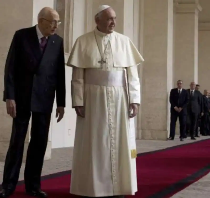 papa francesco giorgio napolitano   1