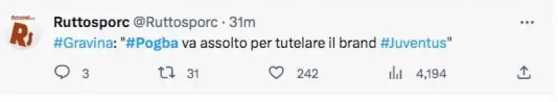 tweet sulla positivita al testosterone di pogba 11