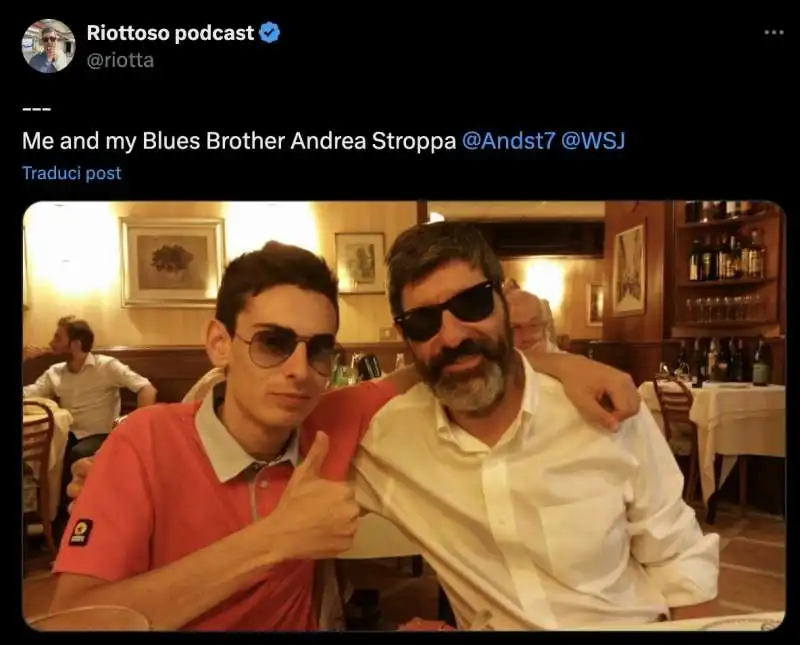 ANDREA STROPPA CON GIANNI RIOTTA NEL 2015 