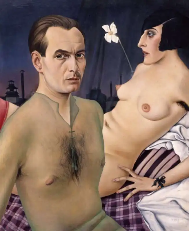 autoritratto con modella di christian schad