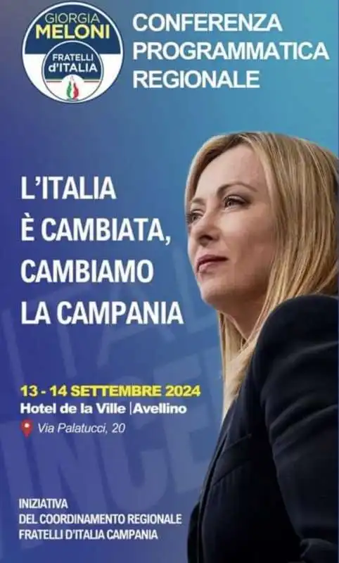 conferenza programmatica di fratelli ditalia in campania   avellino 