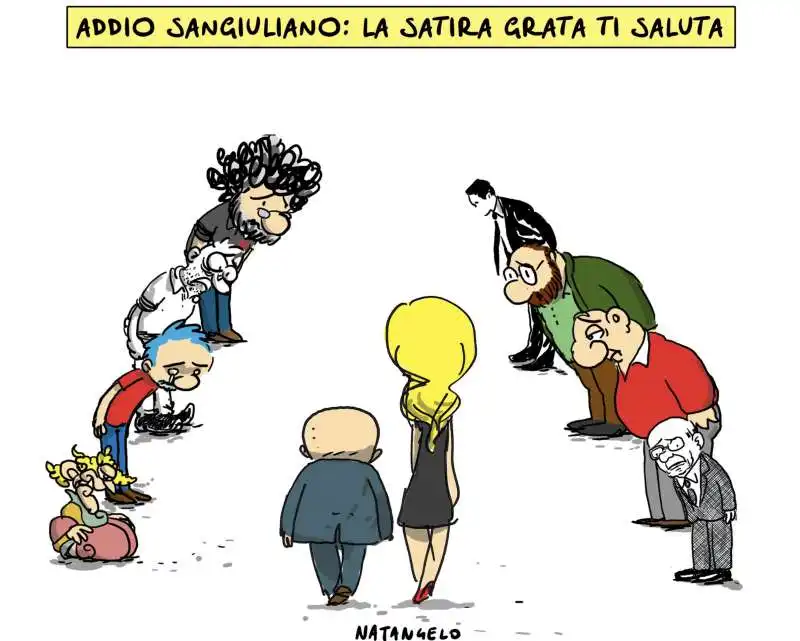 dimissioni di gennaro sangiuliano - vignetta di natangelo