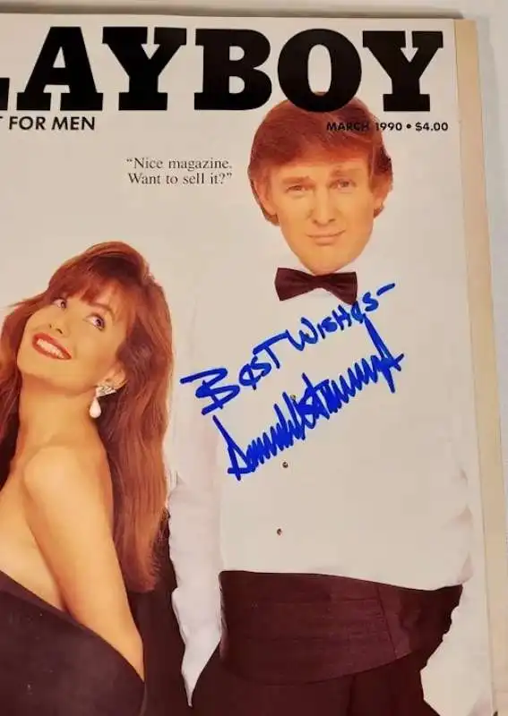 donald trump playboy autografo