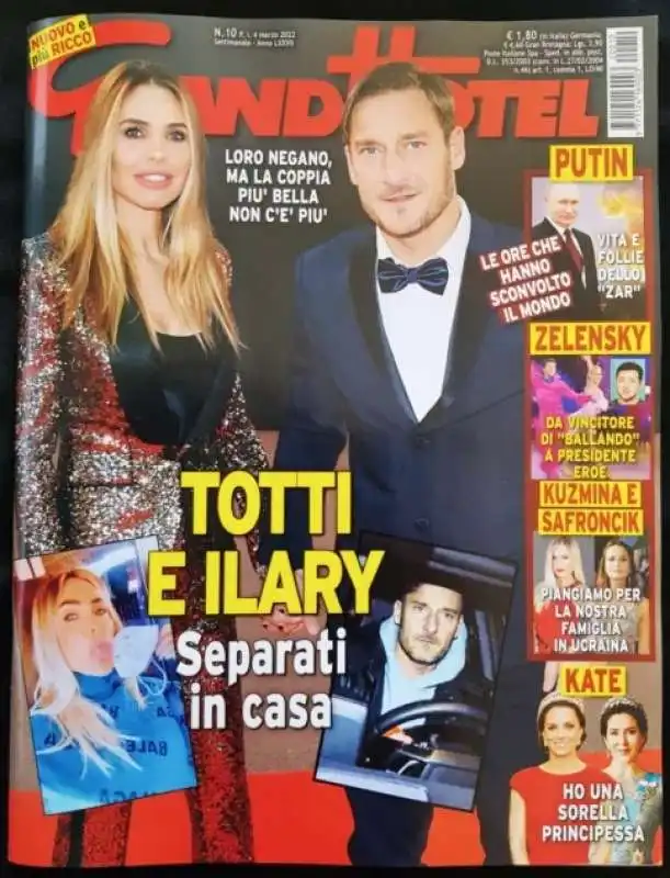 francesco totti e ilary blasi   grand hotel 2022